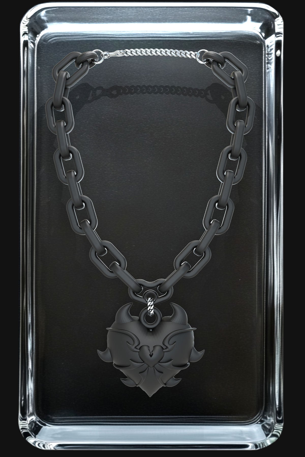 Heartless Pendant – 3D Printed Necklace by Koan Asaky