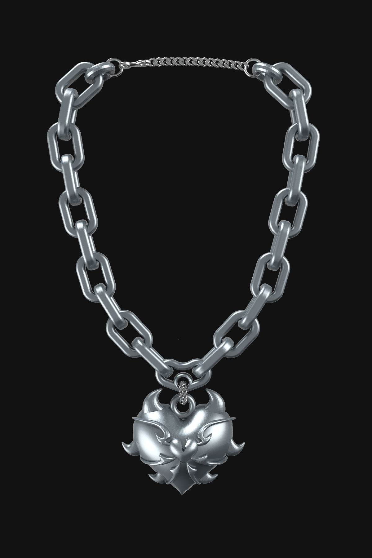 KRY 「HEARTLESS」 Heartless Pendant – 3D Printed Necklace by Koan Asaky